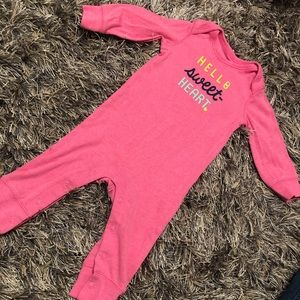 Carters Hello Sweet Heart snap jumpsuit